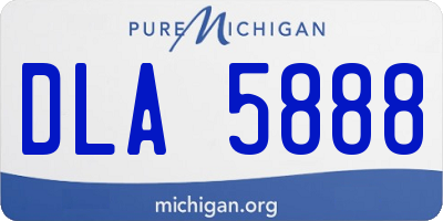 MI license plate DLA5888