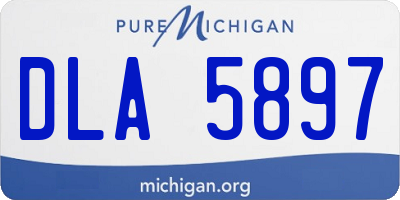 MI license plate DLA5897