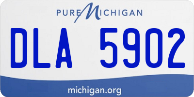 MI license plate DLA5902