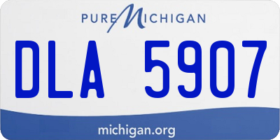 MI license plate DLA5907