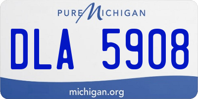 MI license plate DLA5908