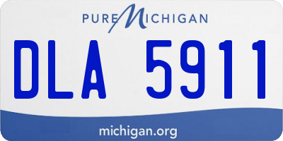 MI license plate DLA5911