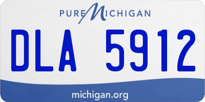 MI license plate DLA5912