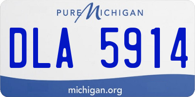 MI license plate DLA5914