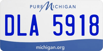 MI license plate DLA5918
