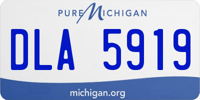 MI license plate DLA5919