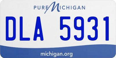 MI license plate DLA5931