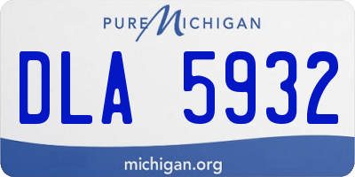 MI license plate DLA5932