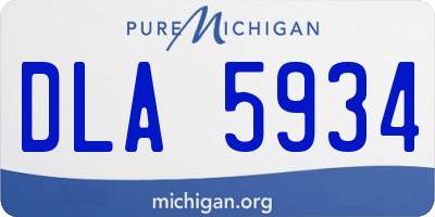 MI license plate DLA5934