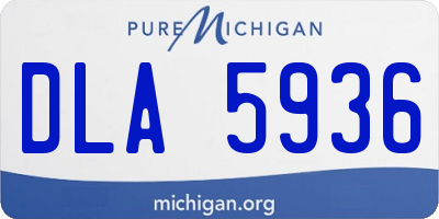 MI license plate DLA5936
