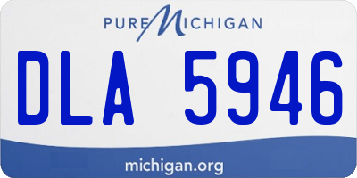 MI license plate DLA5946