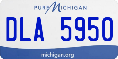 MI license plate DLA5950