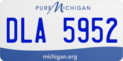 MI license plate DLA5952