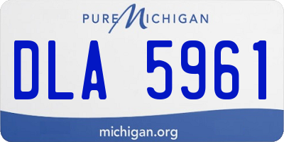 MI license plate DLA5961