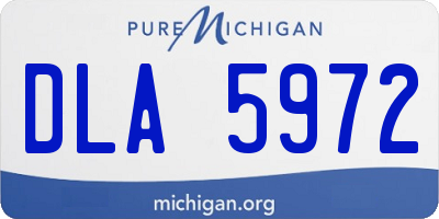 MI license plate DLA5972