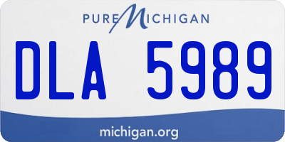 MI license plate DLA5989