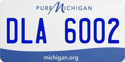 MI license plate DLA6002