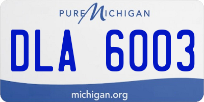 MI license plate DLA6003
