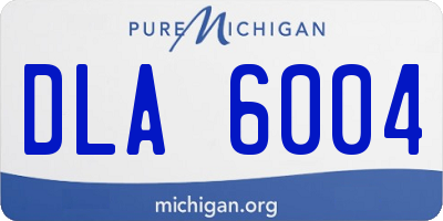 MI license plate DLA6004