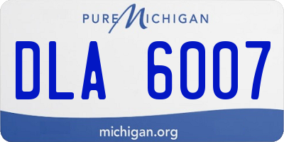 MI license plate DLA6007