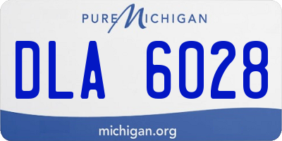 MI license plate DLA6028