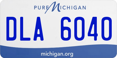 MI license plate DLA6040