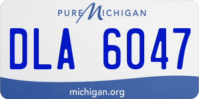 MI license plate DLA6047