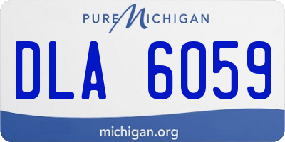 MI license plate DLA6059