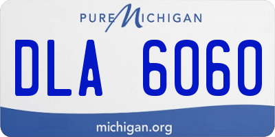 MI license plate DLA6060