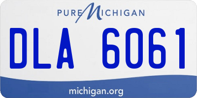MI license plate DLA6061