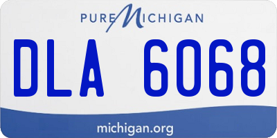 MI license plate DLA6068