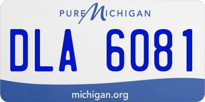 MI license plate DLA6081
