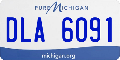 MI license plate DLA6091