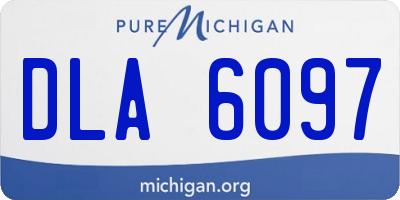 MI license plate DLA6097