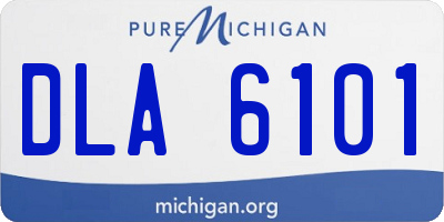 MI license plate DLA6101