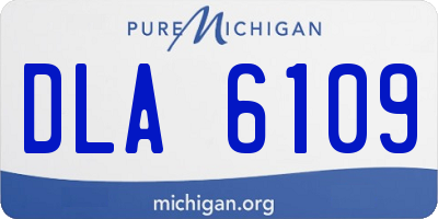 MI license plate DLA6109