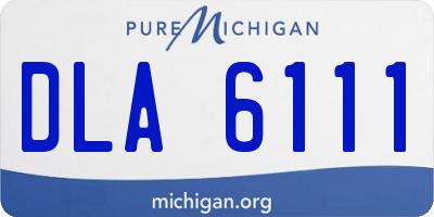 MI license plate DLA6111