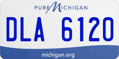 MI license plate DLA6120