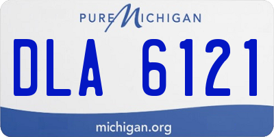 MI license plate DLA6121