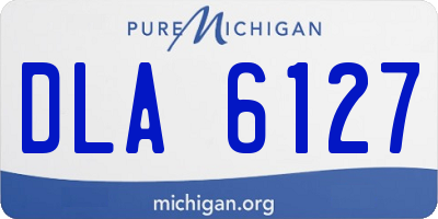 MI license plate DLA6127