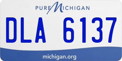 MI license plate DLA6137