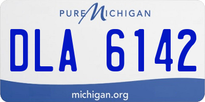 MI license plate DLA6142