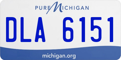 MI license plate DLA6151