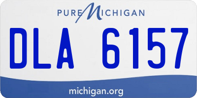 MI license plate DLA6157