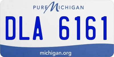 MI license plate DLA6161