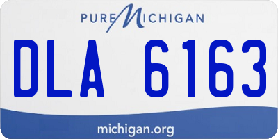MI license plate DLA6163