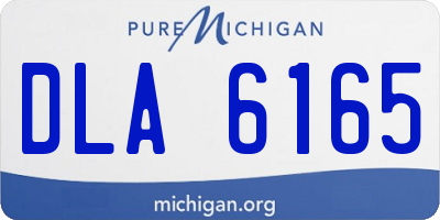 MI license plate DLA6165