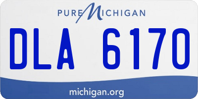 MI license plate DLA6170