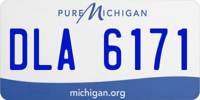 MI license plate DLA6171
