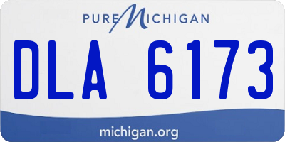 MI license plate DLA6173